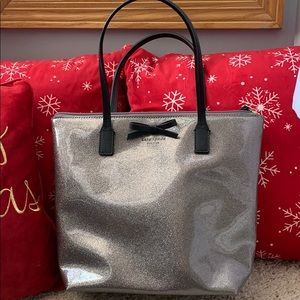 Kate Spade New York Silver Glitter Bag
